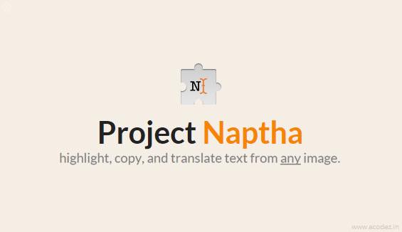 Project Naptha Chrome Extension