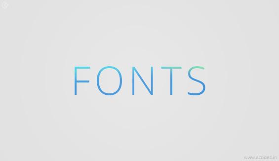 Website Layout Fonts