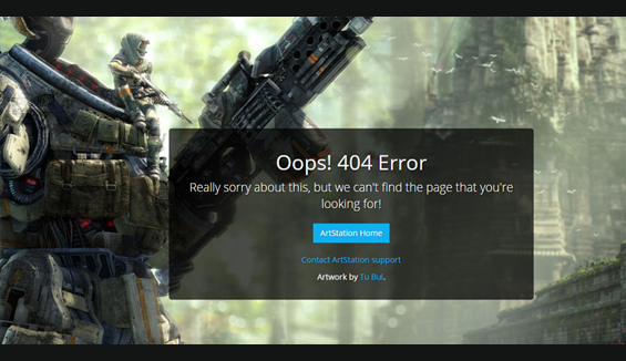 ArtStation - 404 error page