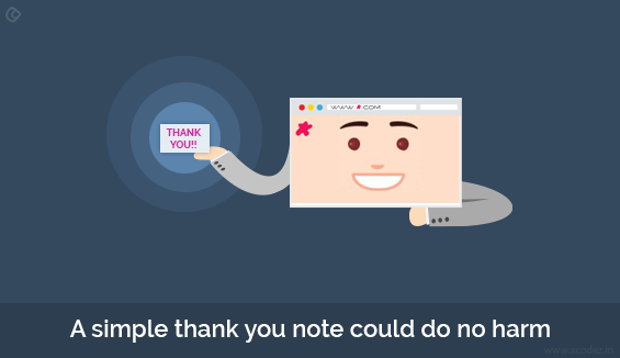A simple thank you note could do no harm