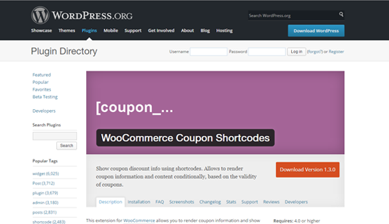 Coupon Shortcodes