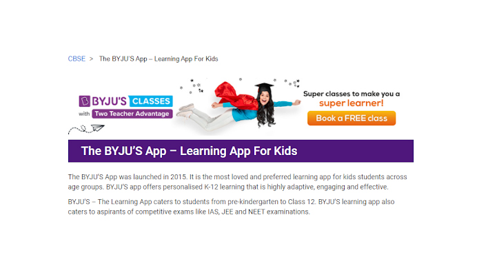 BYJU’S Learning App