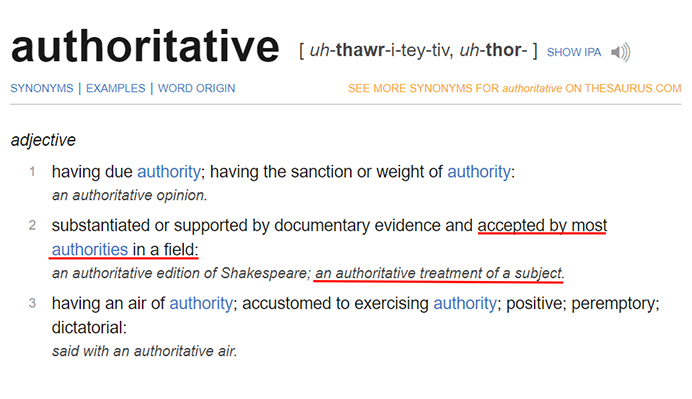 Authoritative meaning