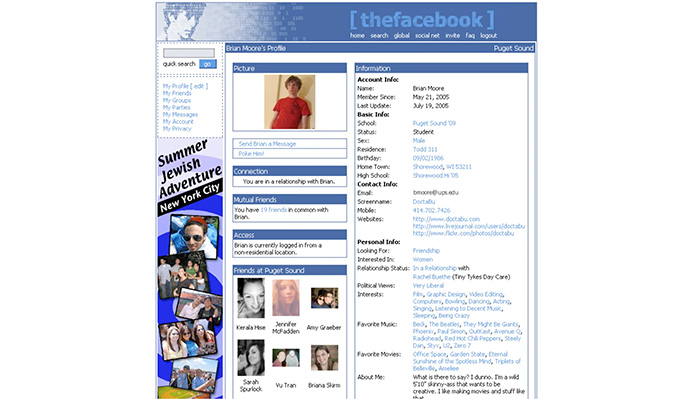 Facebook Back in 2004
