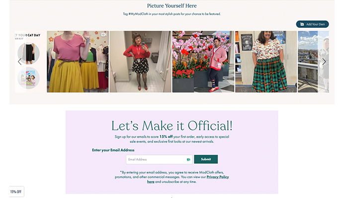 ModCloth - Tag #MyModCloth for a Chance to be Featured